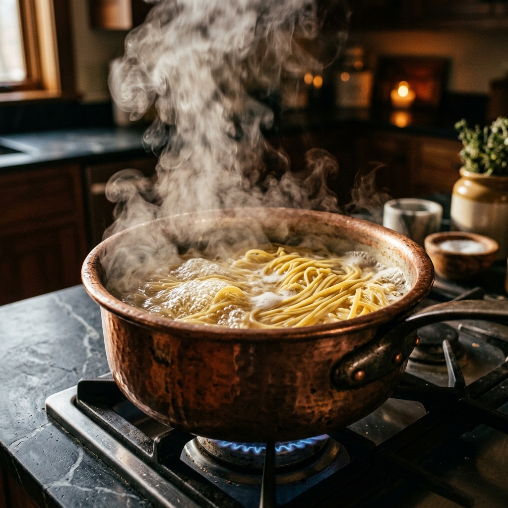 Step 1 &mdash; Boiling pasta