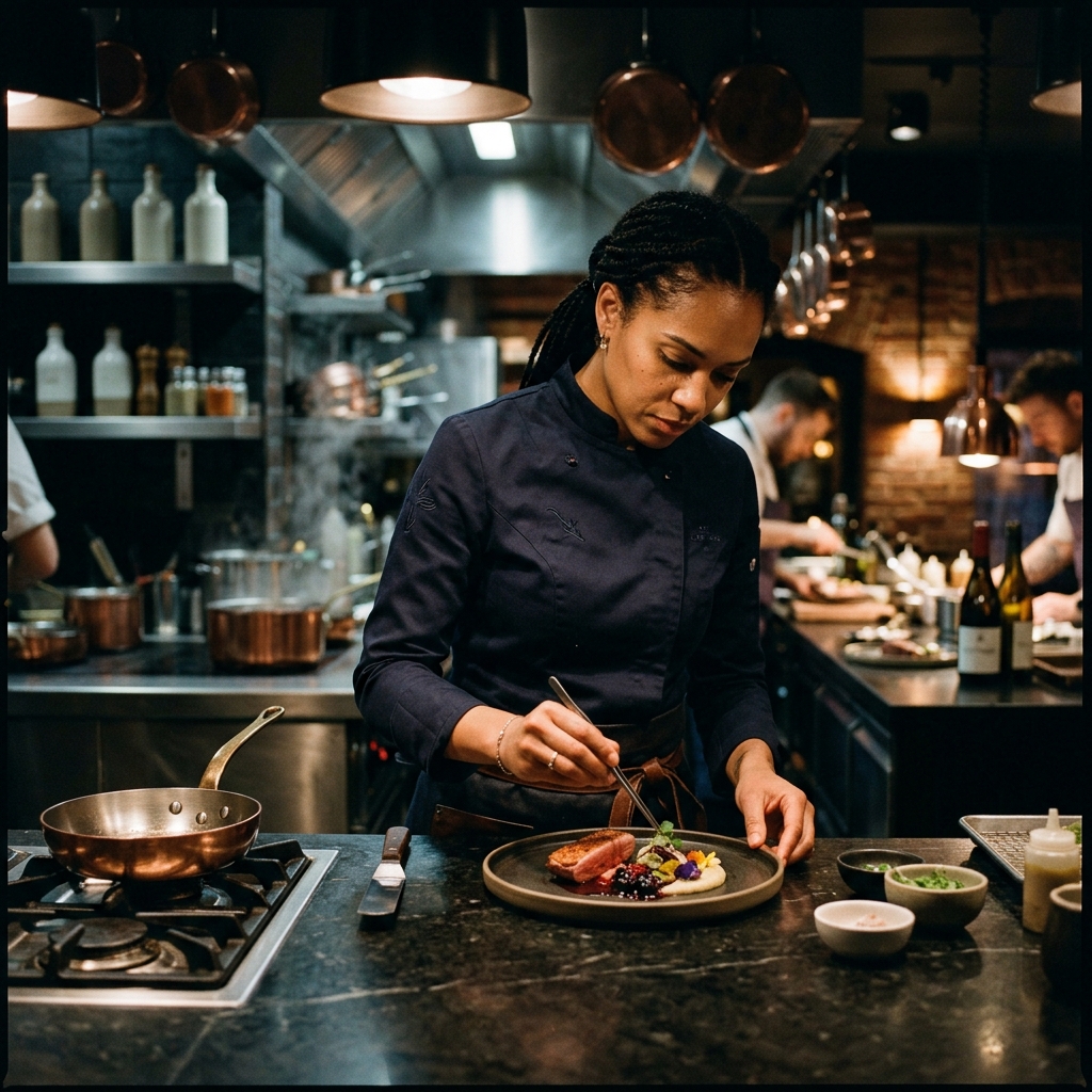 Chef preparing meal